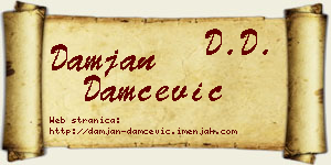 Damjan Damčević vizit kartica